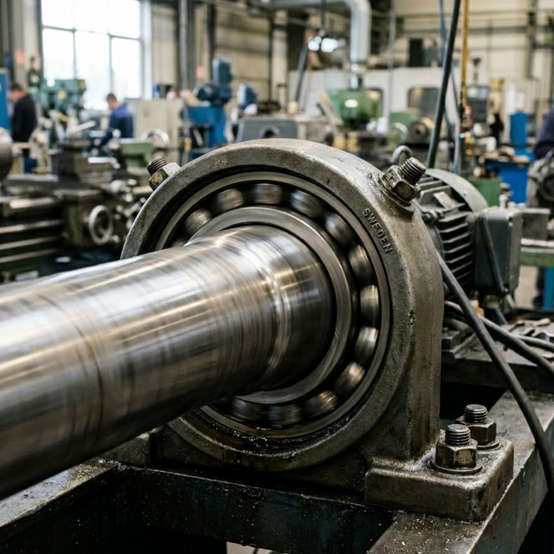 ¿Cuál es la función principal de un rodamiento en una máquina industrial?